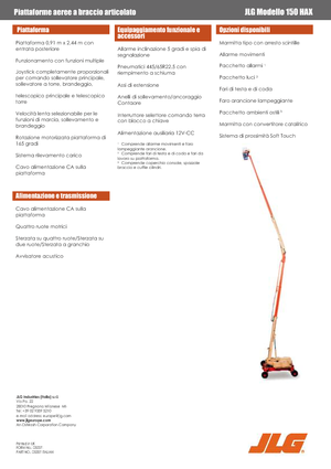व्हील्ड आर्टिकुलेटिंग बूम लिफ्ट JLG 150HAX 4x4x4