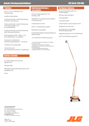 व्हील्ड आर्टिकुलेटिंग बूम लिफ्ट JLG 150HAX 4x4x4