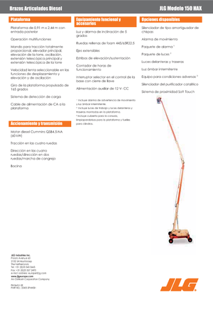 व्हील्ड आर्टिकुलेटिंग बूम लिफ्ट JLG 150HAX 4x4x4