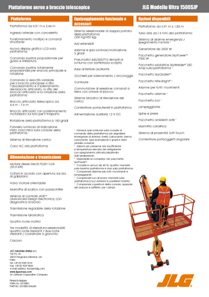 व्हील्ड टेलीस्कोपिक बूम लिफ्ट JLG 1500SJ