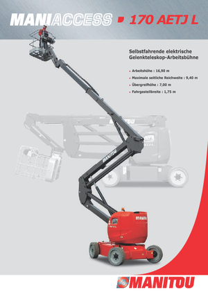 व्हील्ड आर्टिकुलेटिंग बूम लिफ्ट Manitou 170 AETJ L