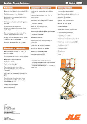 व्हील्ड सिज़र लिफ्ट JLG 1930ES