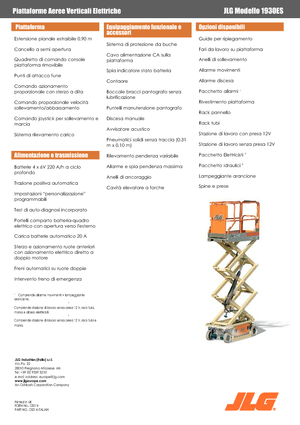 व्हील्ड सिज़र लिफ्ट JLG 1930ES