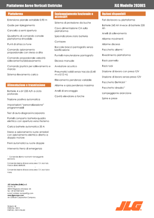 व्हील्ड सिज़र लिफ्ट JLG 2030 ES