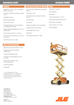 व्हील्ड सिज़र लिफ्ट JLG 260MRTA