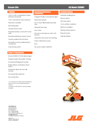 व्हील्ड सिज़र लिफ्ट JLG 260MRTA