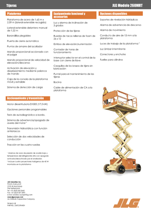व्हील्ड सिज़र लिफ्ट JLG 260MRTA
