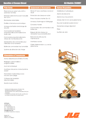 व्हील्ड सिज़र लिफ्ट JLG 260MRTA
