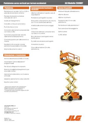 व्हील्ड सिज़र लिफ्ट JLG 260MRTA