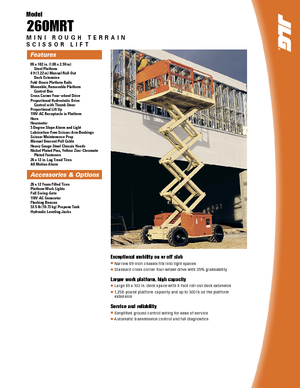 व्हील्ड सिज़र लिफ्ट JLG 260MRTA