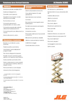 व्हील्ड सिज़र लिफ्ट JLG 2630 ES