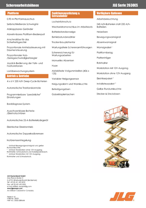 व्हील्ड सिज़र लिफ्ट JLG 2630 ES