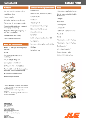 व्हील्ड सिज़र लिफ्ट JLG 2630 ES