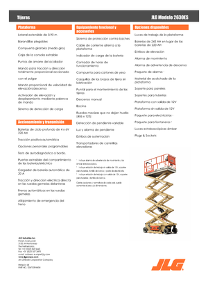 व्हील्ड सिज़र लिफ्ट JLG 2630 ES