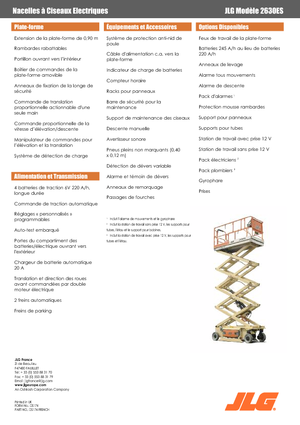 व्हील्ड सिज़र लिफ्ट JLG 2630 ES