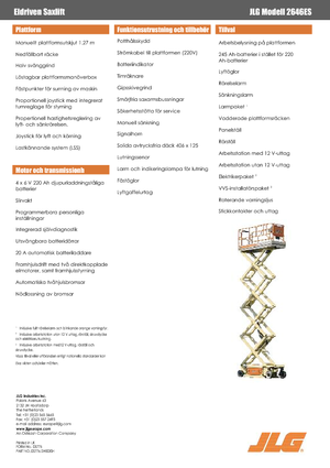 व्हील्ड सिज़र लिफ्ट JLG 2646ES