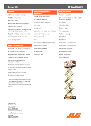 व्हील्ड सिज़र लिफ्ट JLG 2646ES