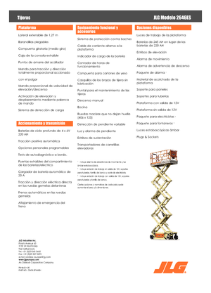 व्हील्ड सिज़र लिफ्ट JLG 2646ES