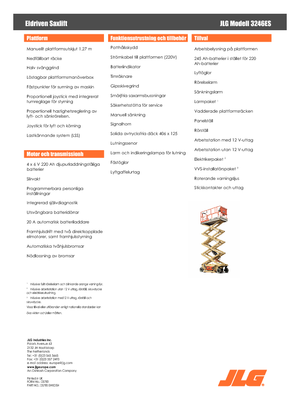 व्हील्ड सिज़र लिफ्ट JLG 3246ES