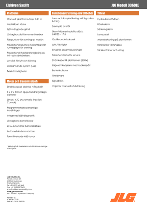 व्हील्ड सिज़र लिफ्ट JLG 3369LE