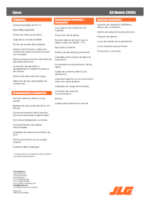 व्हील्ड सिज़र लिफ्ट JLG 3369LE