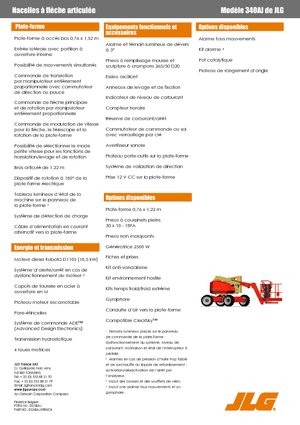 व्हील्ड आर्टिकुलेटिंग बूम लिफ्ट JLG 340AJ