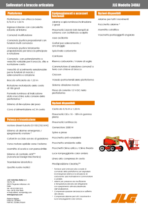 व्हील्ड आर्टिकुलेटिंग बूम लिफ्ट JLG 340AJ