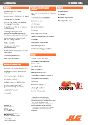 व्हील्ड आर्टिकुलेटिंग बूम लिफ्ट JLG 340AJ