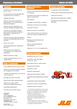 व्हील्ड आर्टिकुलेटिंग बूम लिफ्ट JLG 340AJ