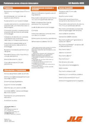 व्हील्ड टेलीस्कोपिक बूम लिफ्ट JLG 400 S
