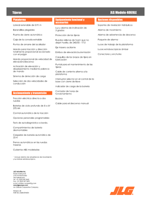 व्हील्ड सिज़र लिफ्ट JLG 4069LE