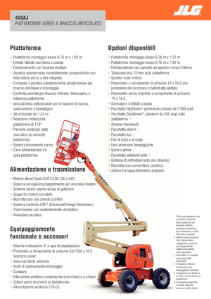 व्हील्ड आर्टिकुलेटिंग बूम लिफ्ट JLG 450AJ