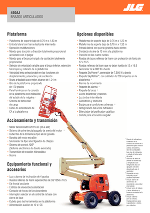 व्हील्ड आर्टिकुलेटिंग बूम लिफ्ट JLG 450AJ