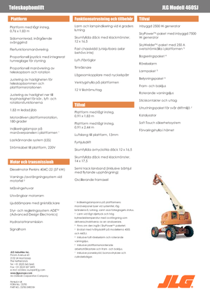 व्हील्ड टेलीस्कोपिक बूम लिफ्ट JLG 460 SJ