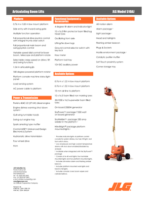 व्हील्ड आर्टिकुलेटिंग बूम लिफ्ट JLG 510 AJ