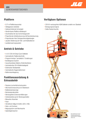 व्हील्ड सिज़र लिफ्ट JLG 6RS