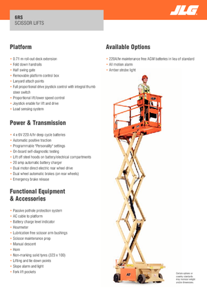 व्हील्ड सिज़र लिफ्ट JLG 6RS