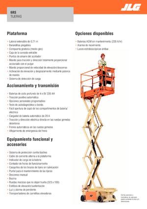 व्हील्ड सिज़र लिफ्ट JLG 6RS