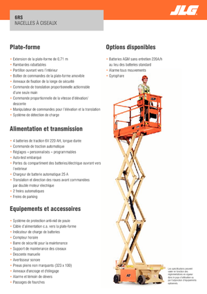 व्हील्ड सिज़र लिफ्ट JLG 6RS