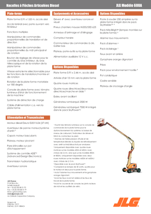 व्हील्ड आर्टिकुलेटिंग बूम लिफ्ट JLG 600A
