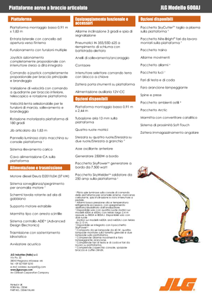 व्हील्ड आर्टिकुलेटिंग बूम लिफ्ट JLG 600AJ