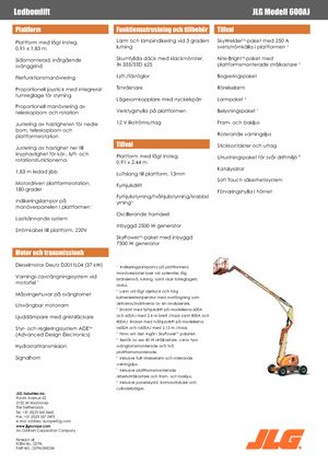 व्हील्ड आर्टिकुलेटिंग बूम लिफ्ट JLG 600AJ