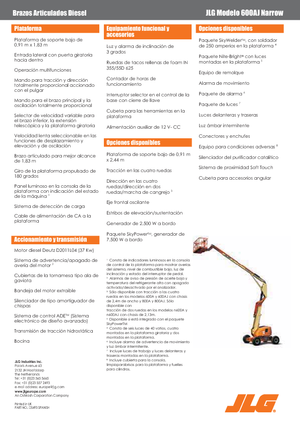 व्हील्ड आर्टिकुलेटिंग बूम लिफ्ट JLG 600AJ