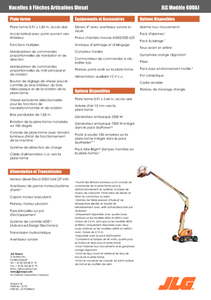 व्हील्ड आर्टिकुलेटिंग बूम लिफ्ट JLG 600AJ