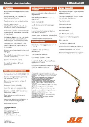 व्हील्ड आर्टिकुलेटिंग बूम लिफ्ट JLG 600AN
