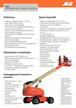 व्हील्ड टेलीस्कोपिक बूम लिफ्ट JLG 600S