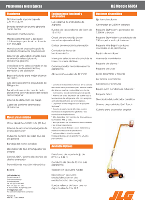 व्हील्ड टेलीस्कोपिक बूम लिफ्ट JLG 660 SJ