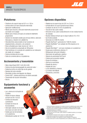 व्हील्ड टेलीस्कोपिक बूम लिफ्ट JLG 660SJ