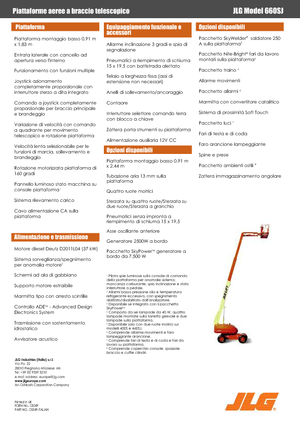 व्हील्ड टेलीस्कोपिक बूम लिफ्ट JLG 660 SJ