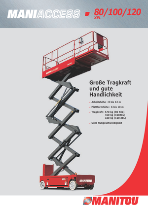 व्हील्ड सिज़र लिफ्ट Manitou 80 XEL
